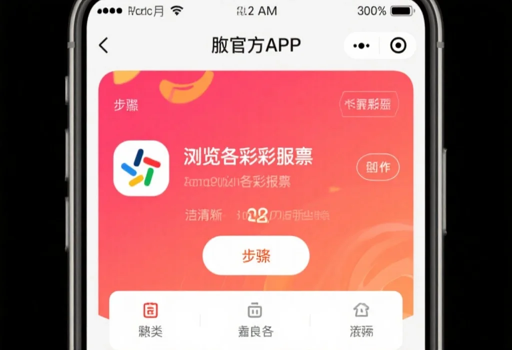 手机界面展示用户在官方APP内浏览各类体彩开奖结果的操作步骤,画面清晰、简洁、易于理解